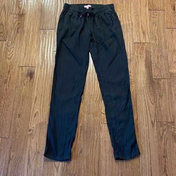 Lilly Pulitzer Taron Linen drawstring pant size xs black - Picture 5 of 13